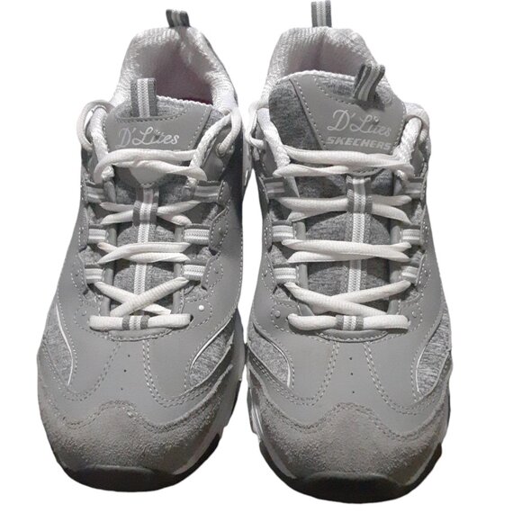 Skechers D'Lites Shoe Sneaker Women Size 10 Gray Air Cooled Memory Foam 11936 - Picture 2 of 6
